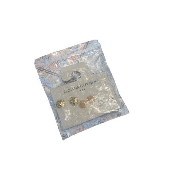 Banana Republic Earring Set Of 3 - Gold & Silver Studs For Women - Picture 5 of 5